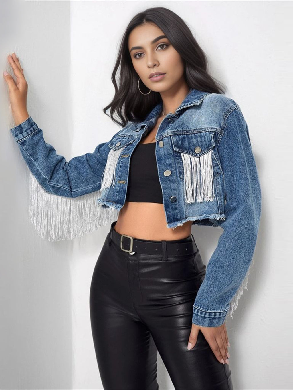 Women's denim short jacket