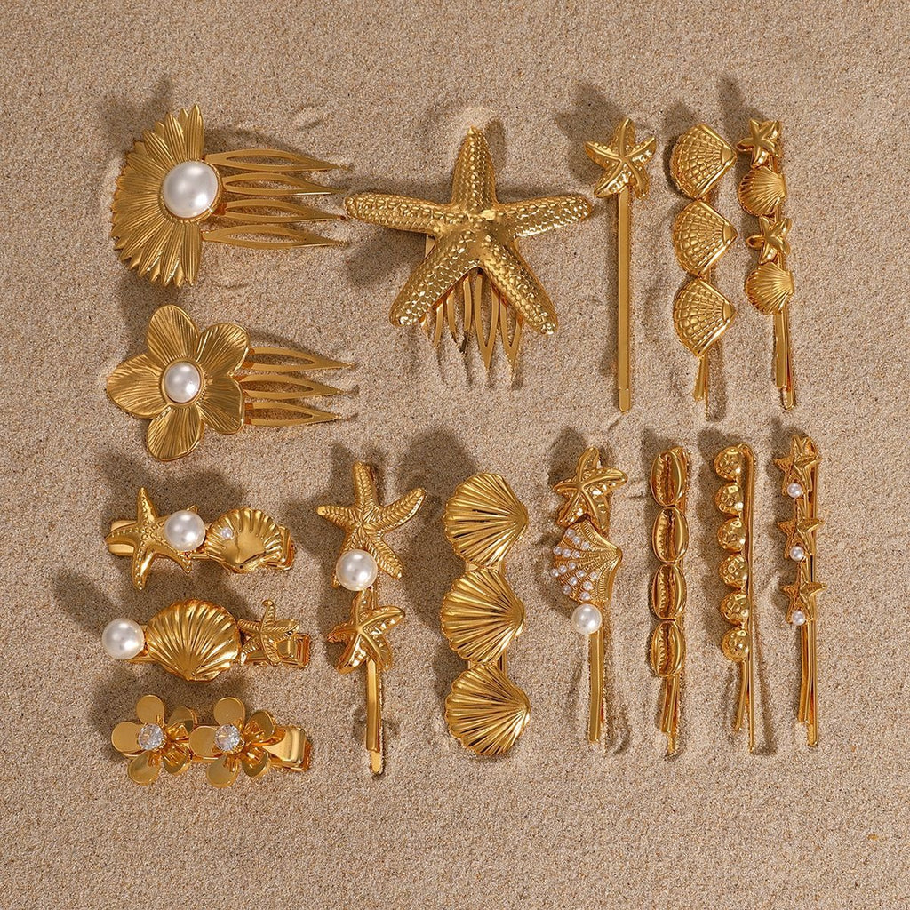 Shell hair clip with bangs