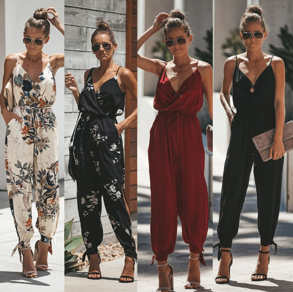 Floral Print Summer Jumpsuit