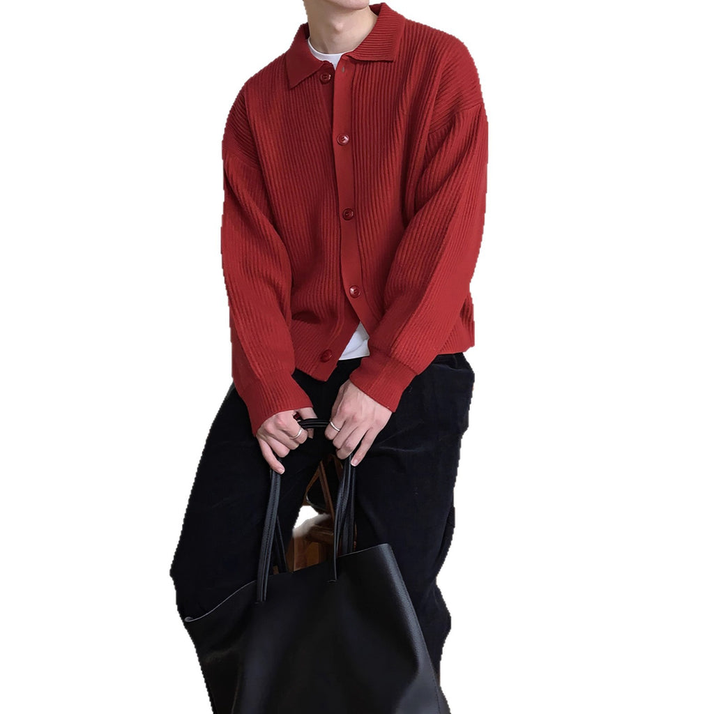 Collar Knit Cardigan for Men