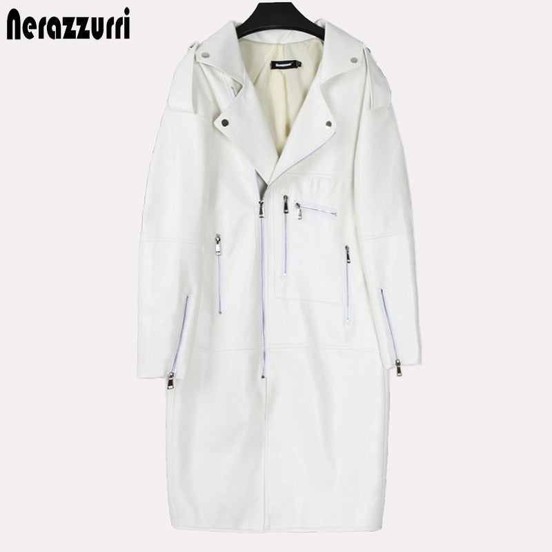 Faux Leather Coat Streetwear