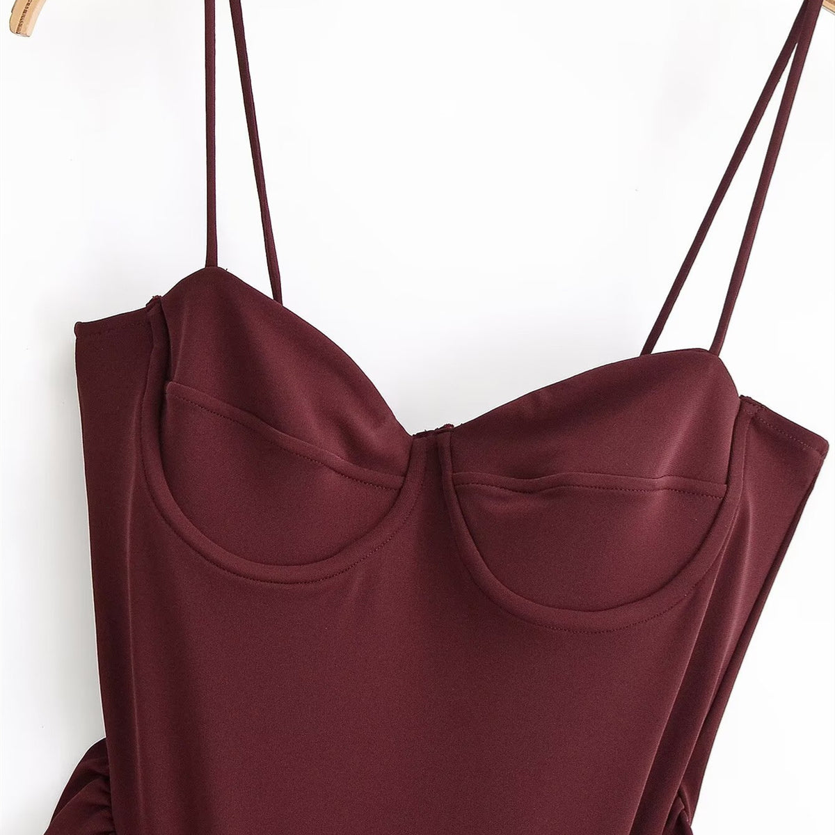 Wrinkled corset dress