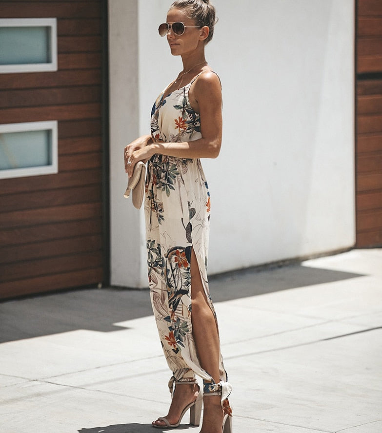 Floral Print Summer Jumpsuit