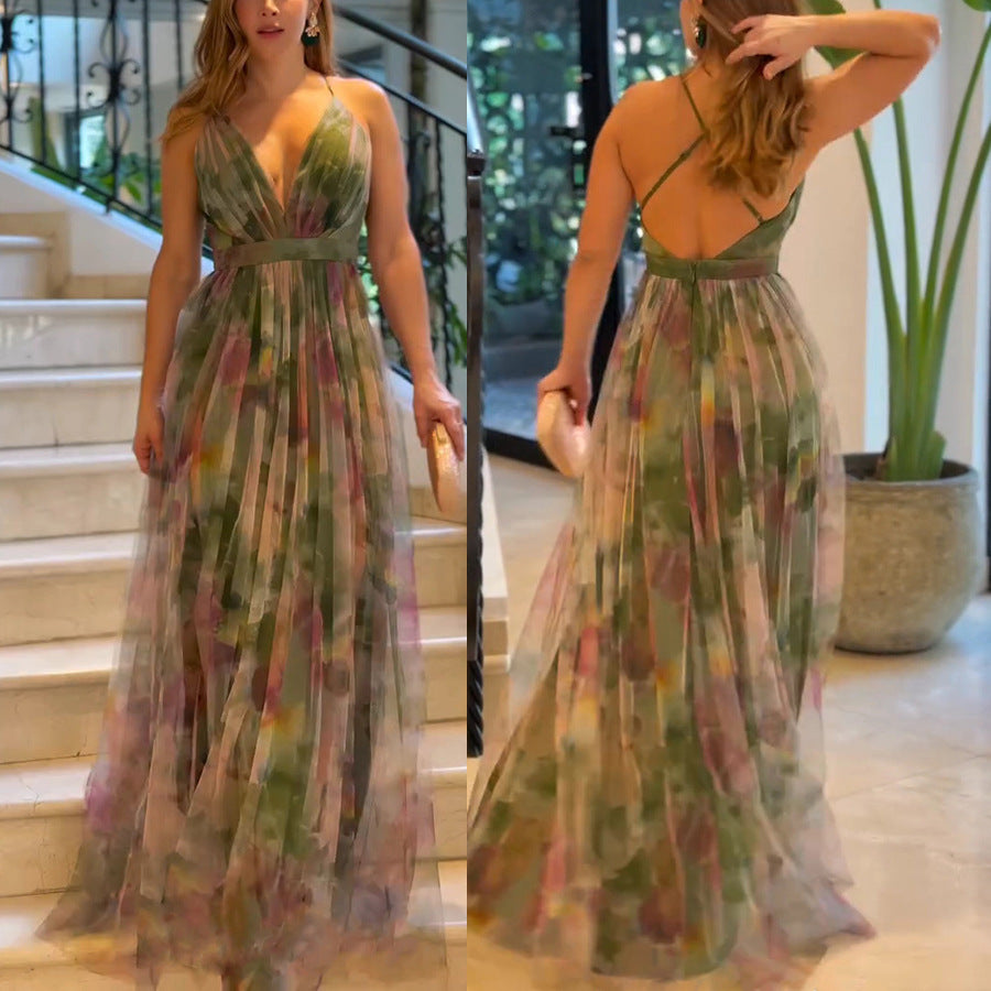 Printed camisole dress