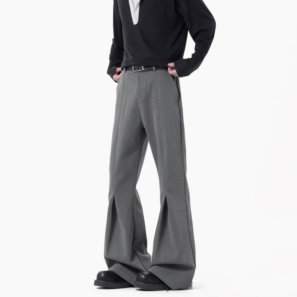 Classic Gray Pleated pants for Men