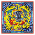 Twill silk square scarf
