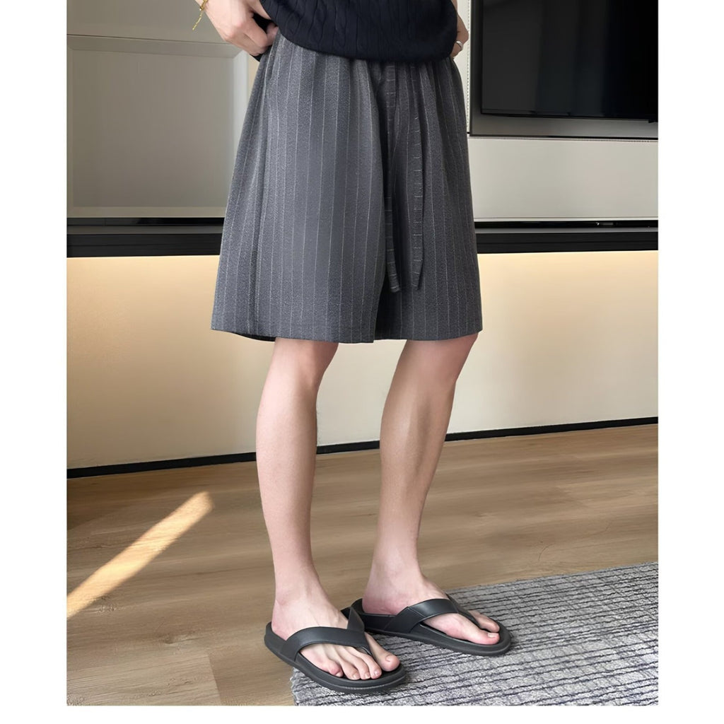 Preppy Style Striped Shorts Men