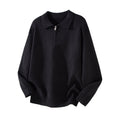 Simple Polo Neck Knitwear for Men