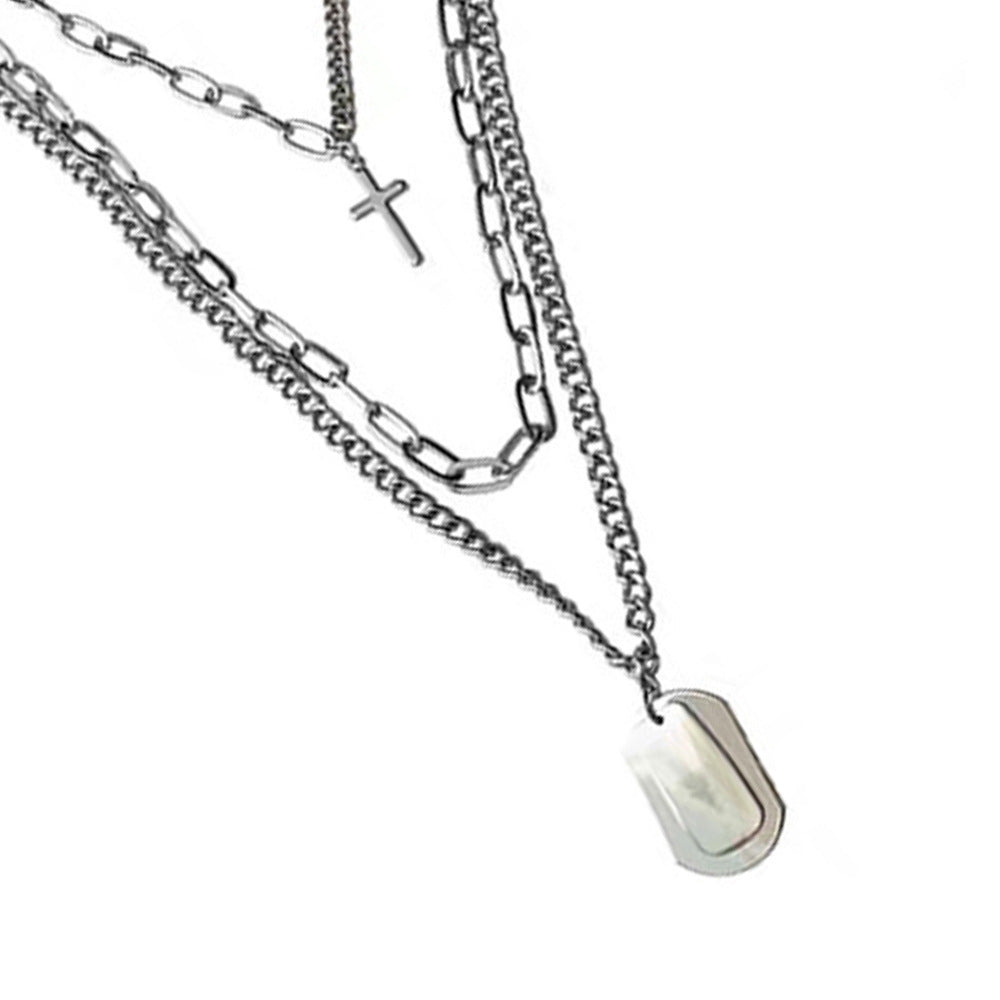 Hip-hop style cross necklace