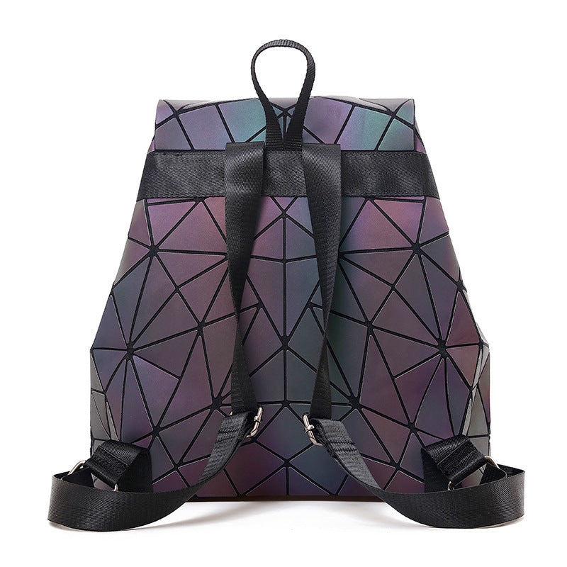 Geometric Plaid Backpacks
