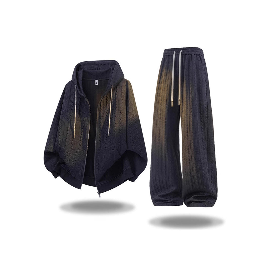 Textured Casual Sportswear Set