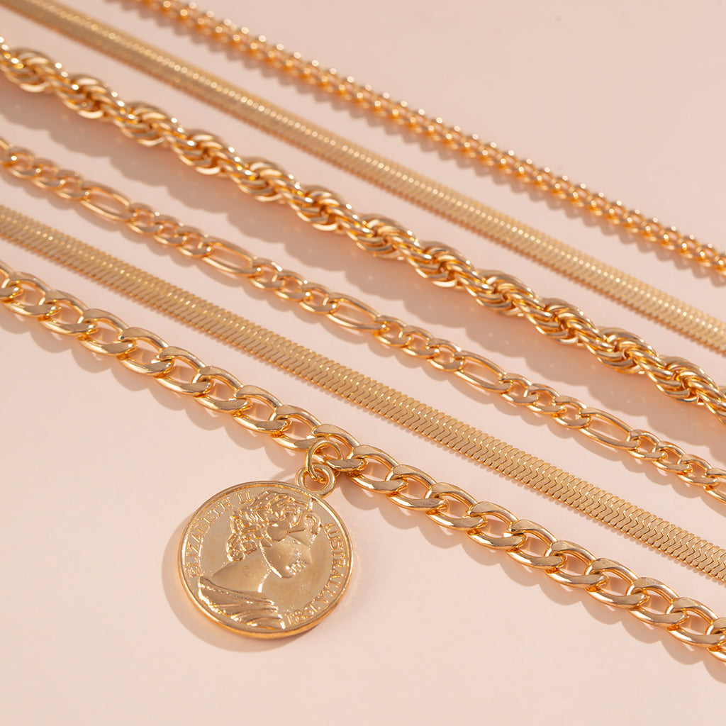 Round pendant Bracelet set