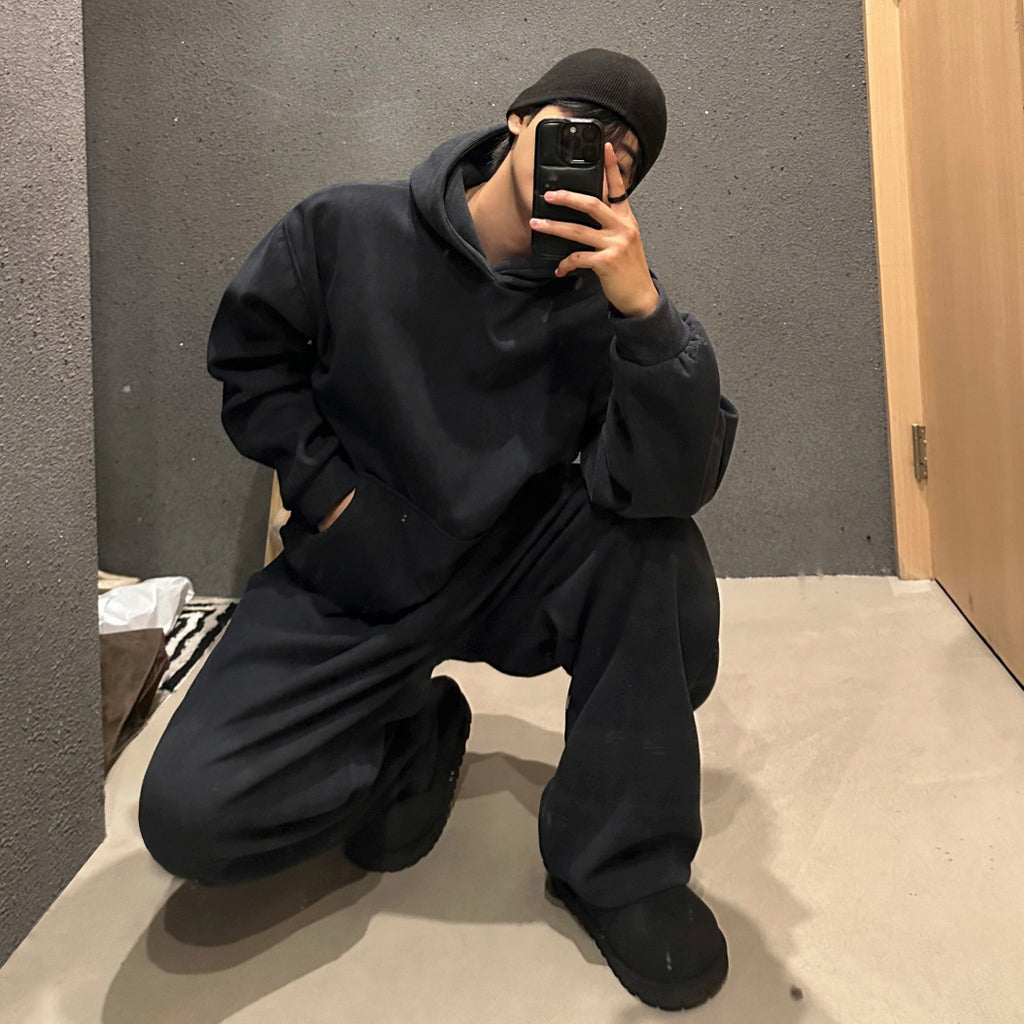 Hooded Sweatshirt and Straight Leg Pants for men