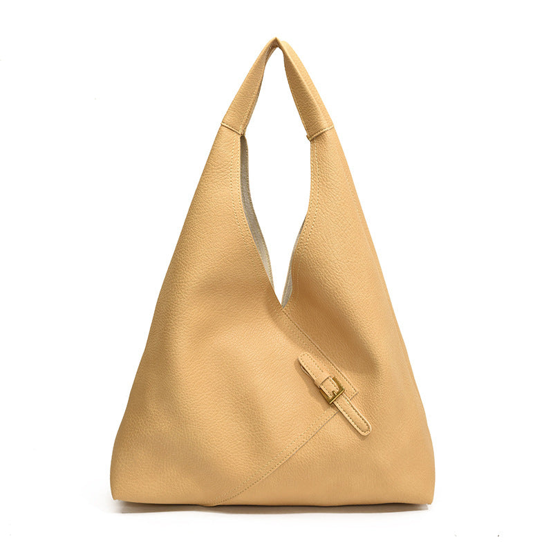 Solid  leather tote bag