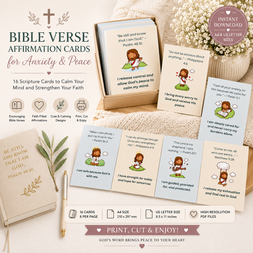 Christian affirmation cards for anxiety
