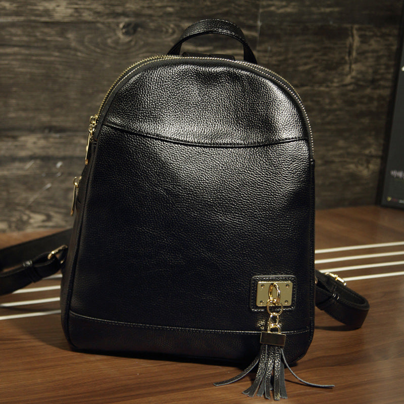 Soft leather backpack