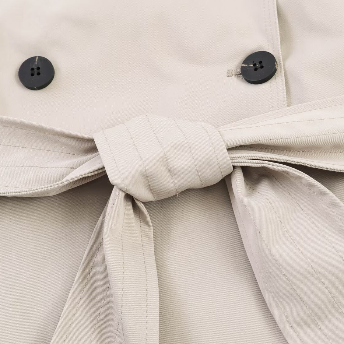 Elegant waistband loose windbreaker