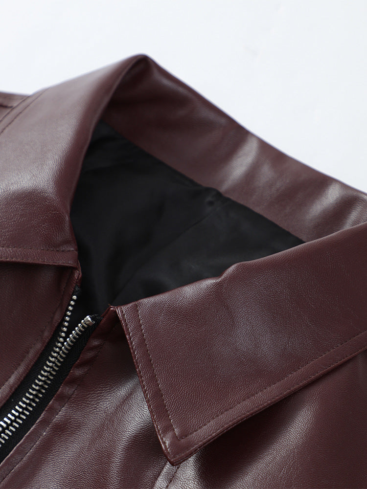 Strap up short long sleeved jacket