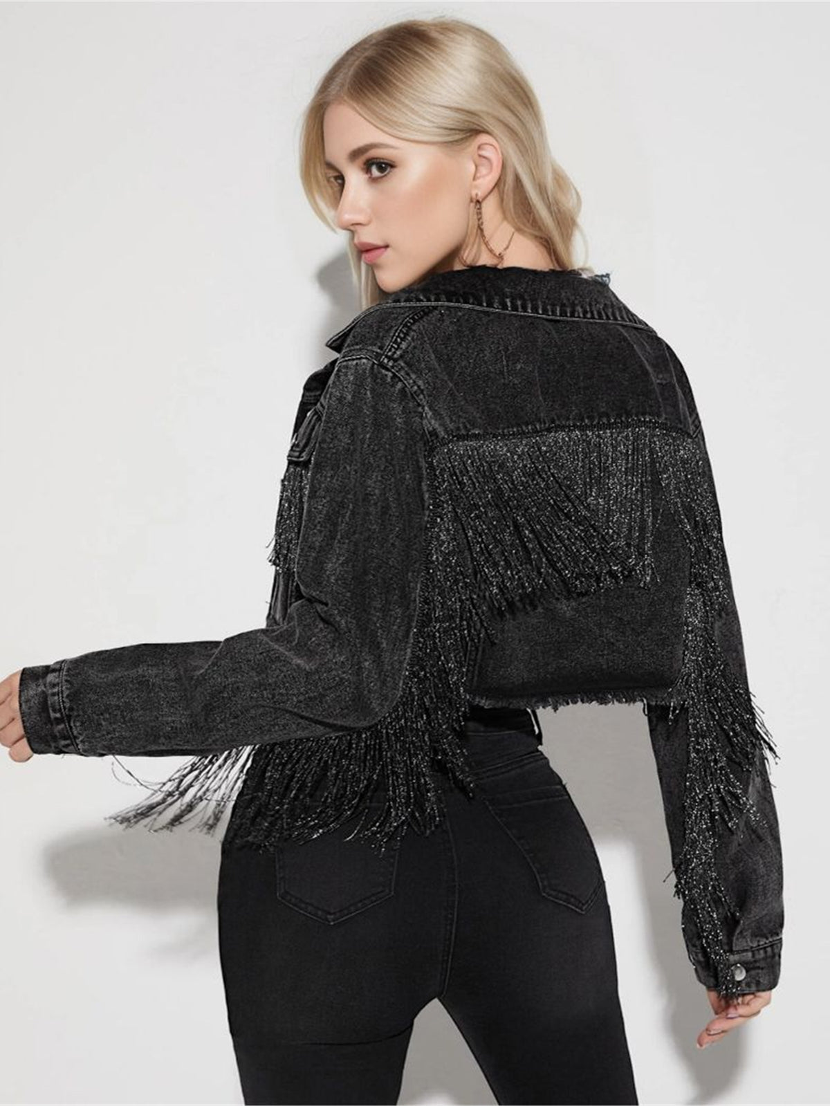 Women's denim short jacket