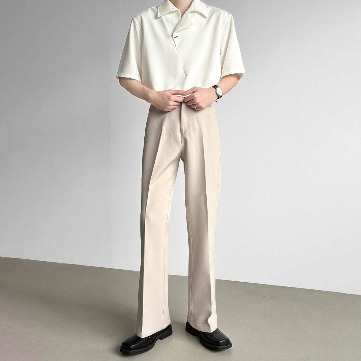 High-Drape Straight Leg Formal pants