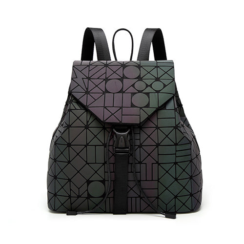 Geometric Plaid Backpacks