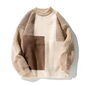 Color block splicing sweater for men