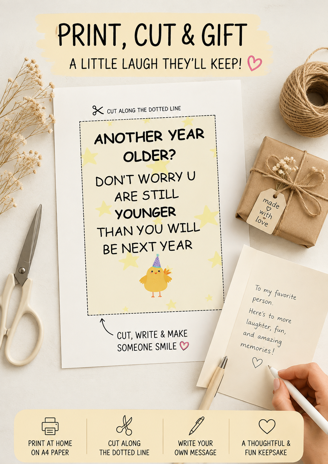 Funny printable birthday card