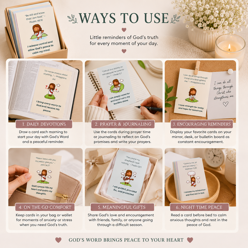 Christian affirmation cards for anxiety