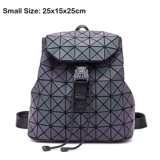 Geometric Plaid Backpacks