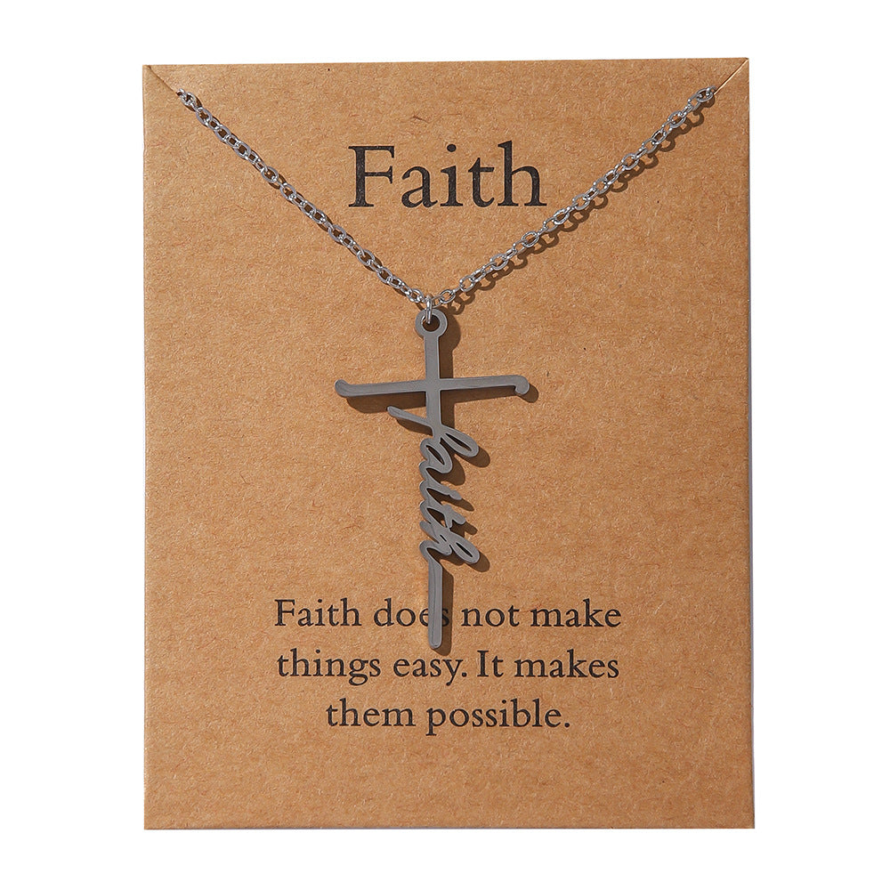 Faith Religious Cross Collarbone Chain