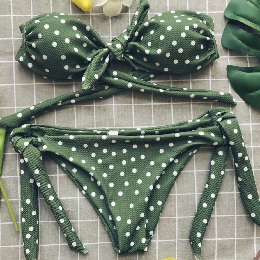 Dot Printed Bikini Set