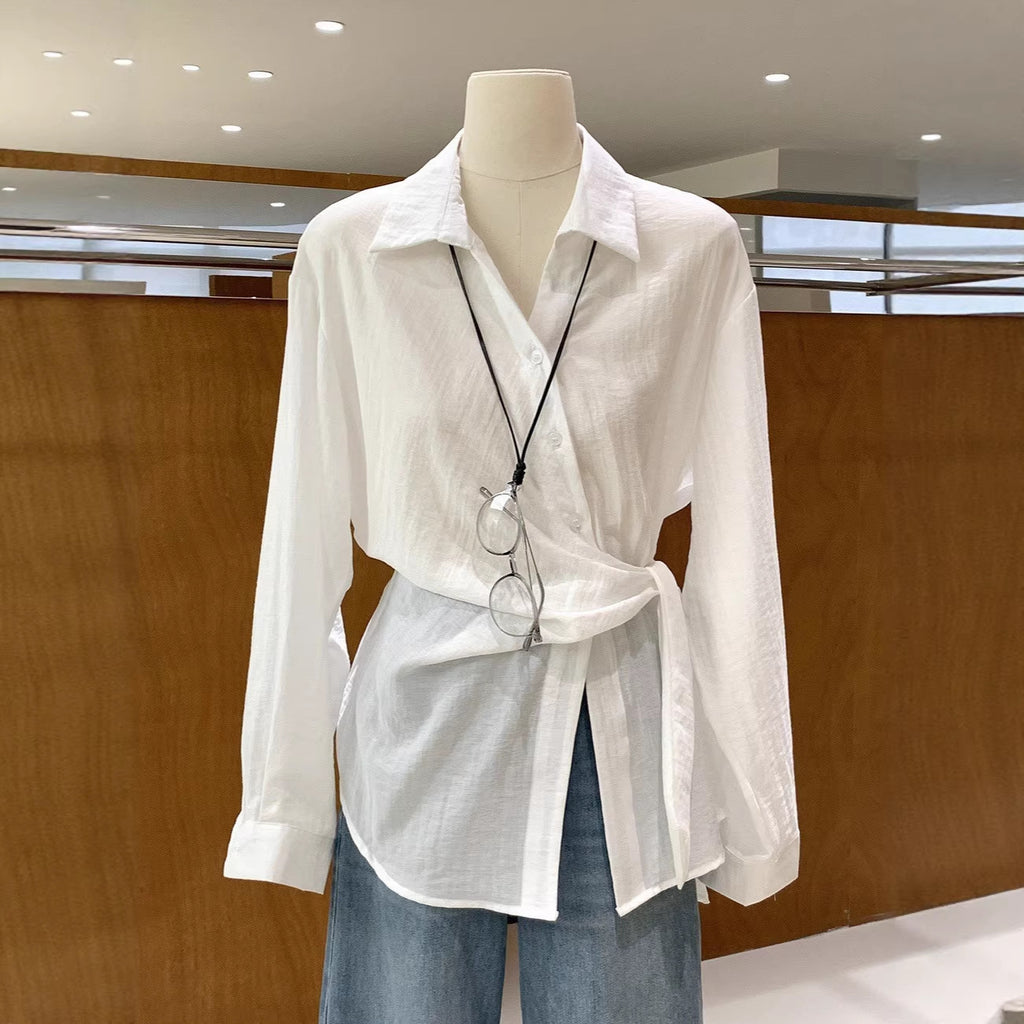 Button-Down Linen Blouse