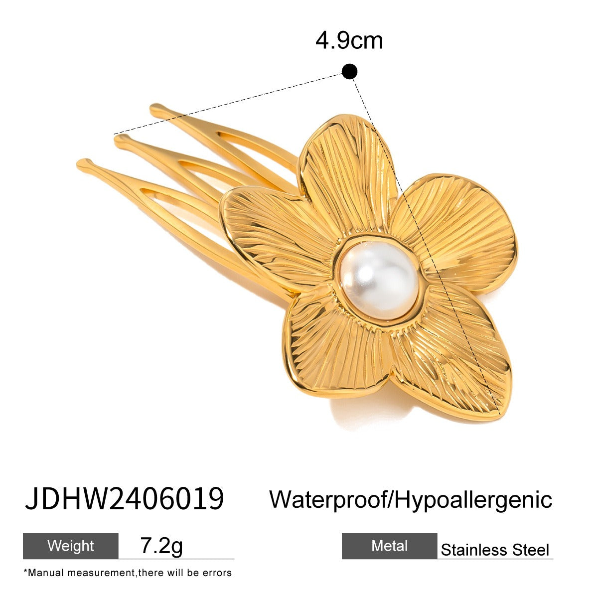 Shell hair clip with bangs