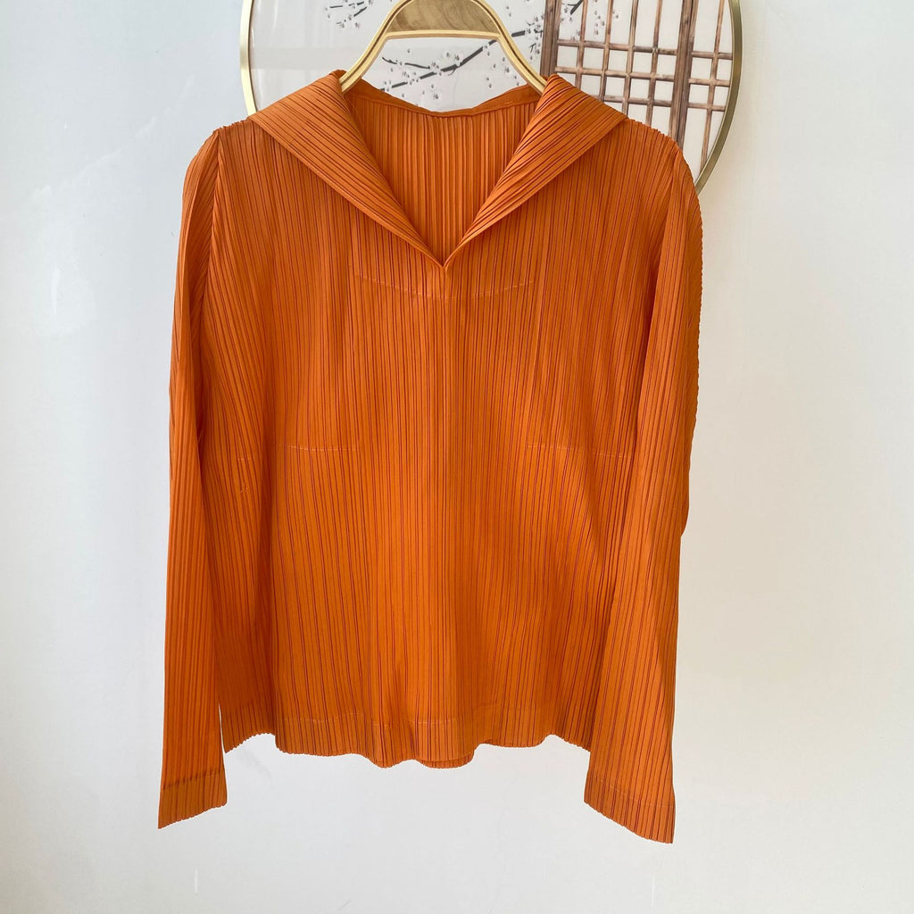Pleated Hooded Sweatshirt