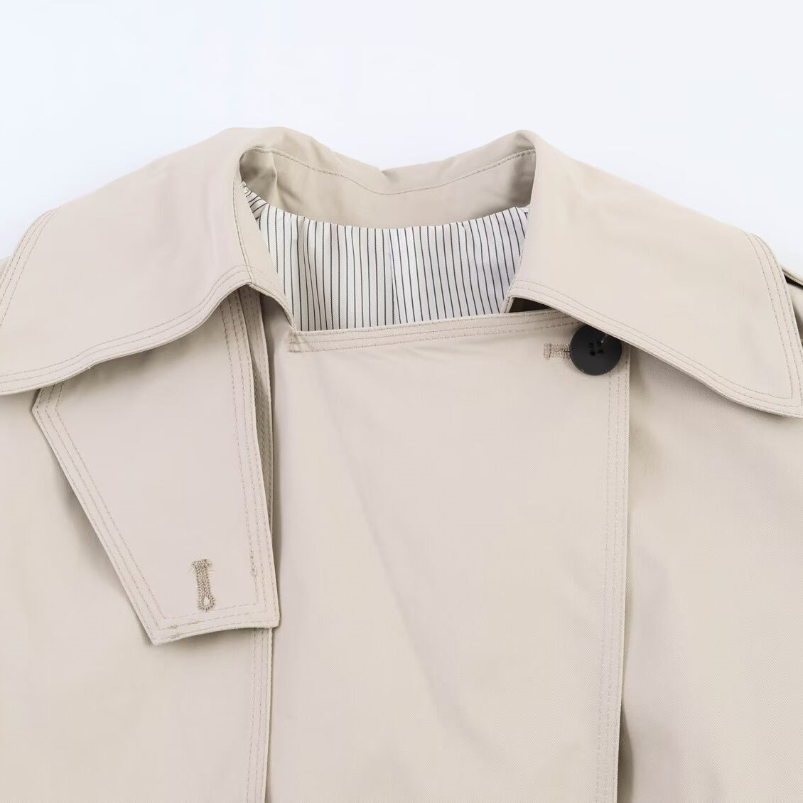 Elegant waistband loose windbreaker