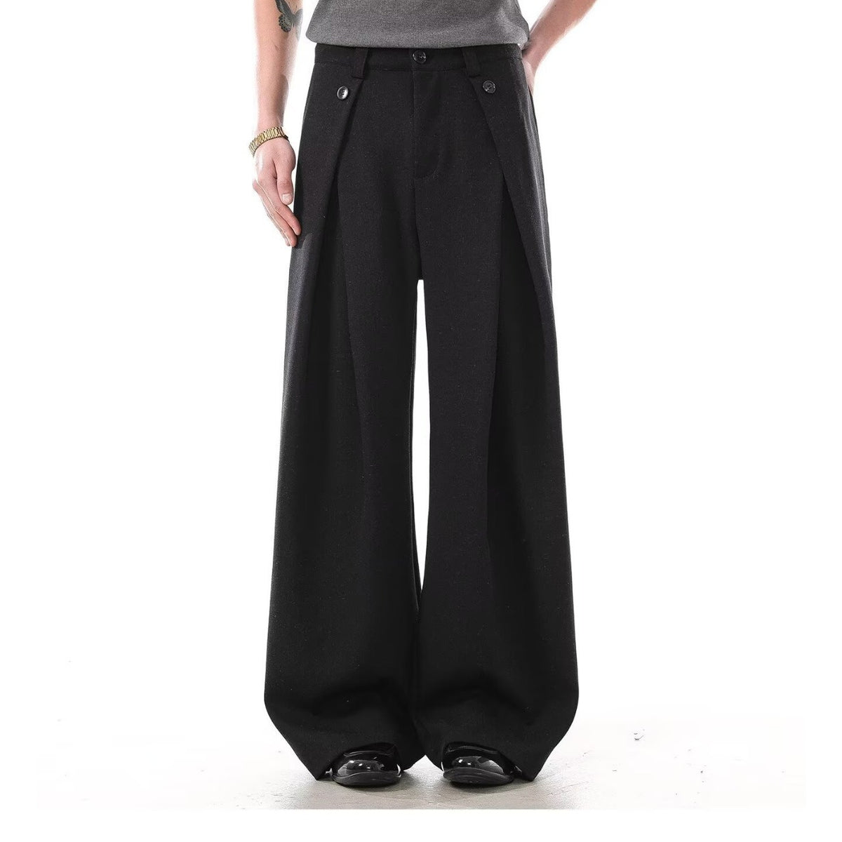 Double Pleat A-Line pant for Men
