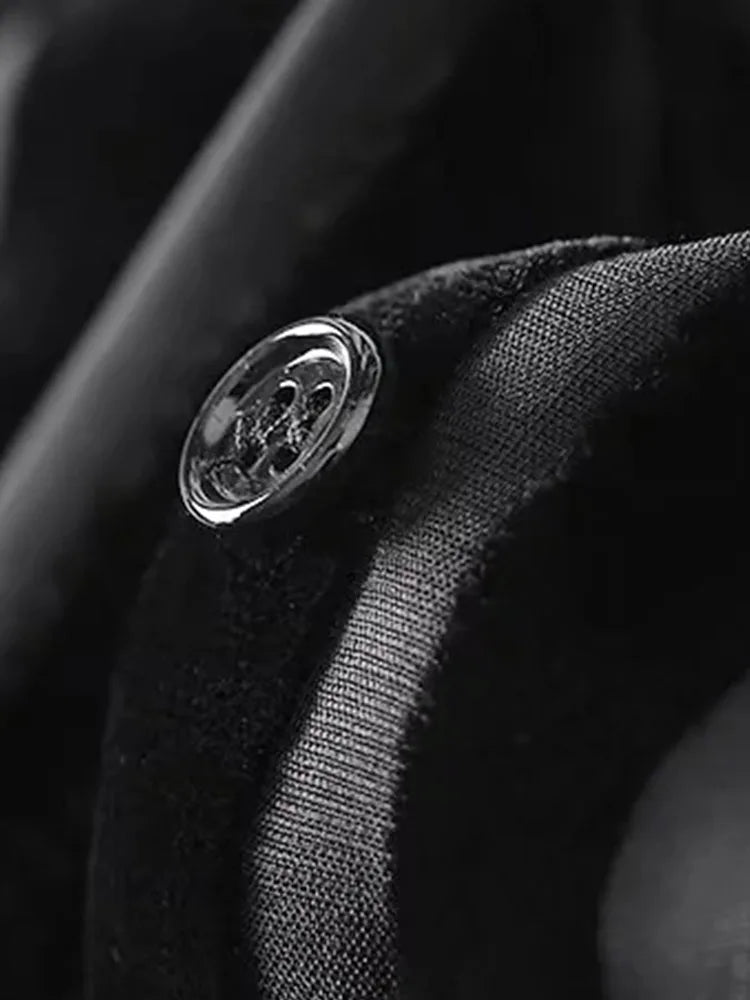 Black Striped Velvet Shirts