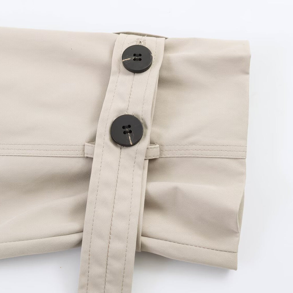 Elegant waistband loose windbreaker