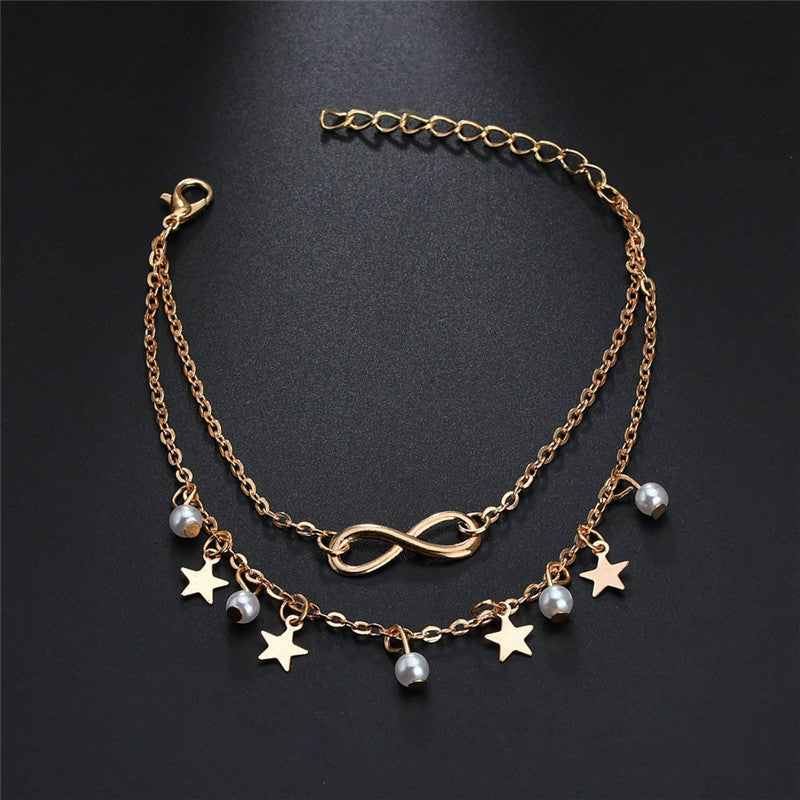 Double Layer Beach Anklet