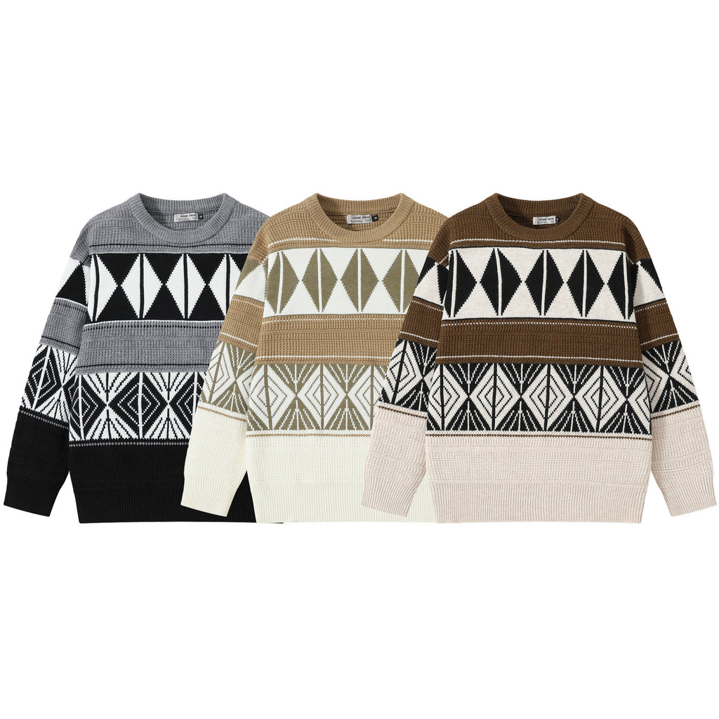 Diamond Pattern Knitwear for Men