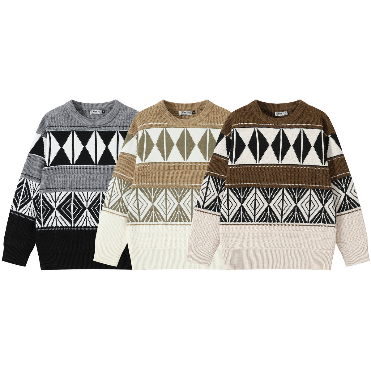 Diamond Pattern Knitwear for Men