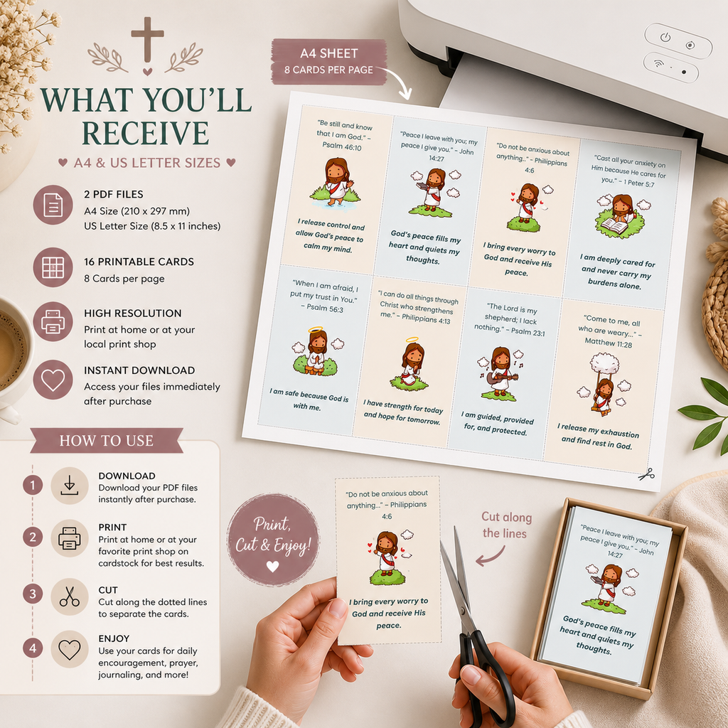 Christian affirmation cards for anxiety