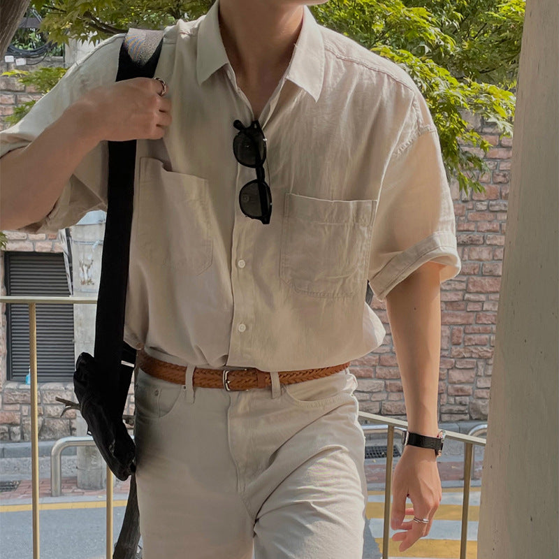 Short sleeved shirt for men