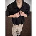 Hollow-out knitted T-shirt for men