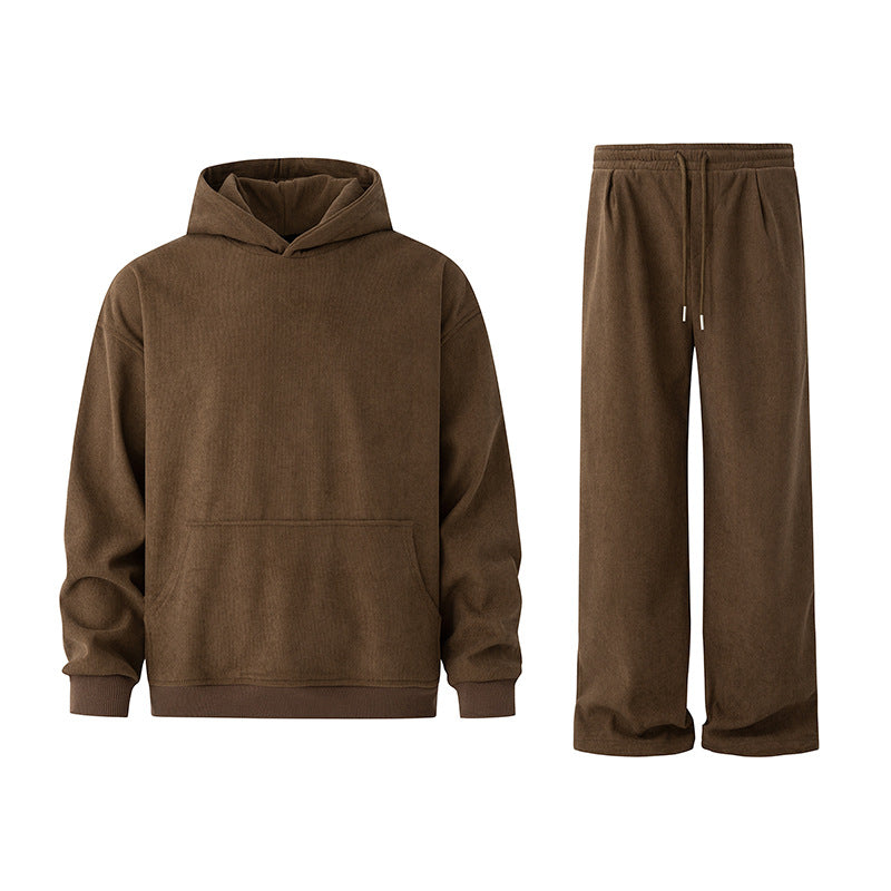 Hooded Sweatshirt and Straight Leg Pants for men