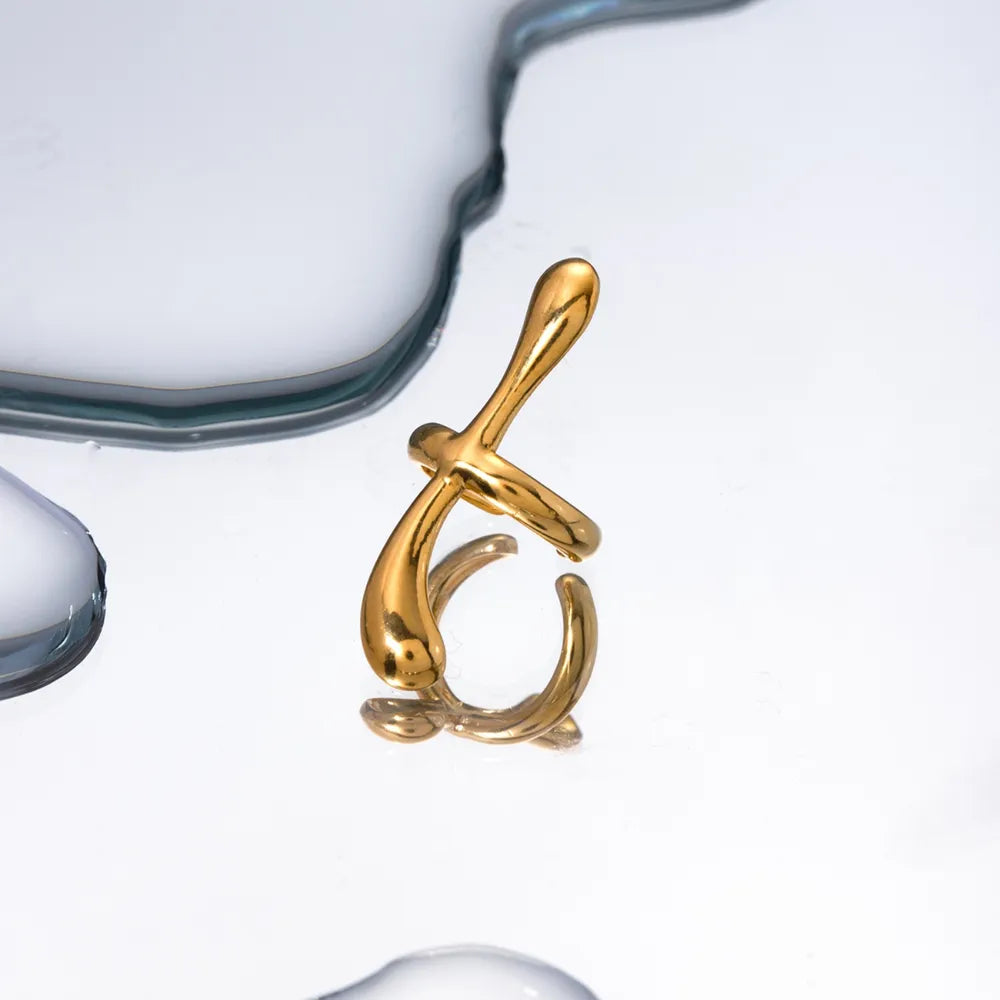 18K Gold-Plated Stainless Steel Cuff rings