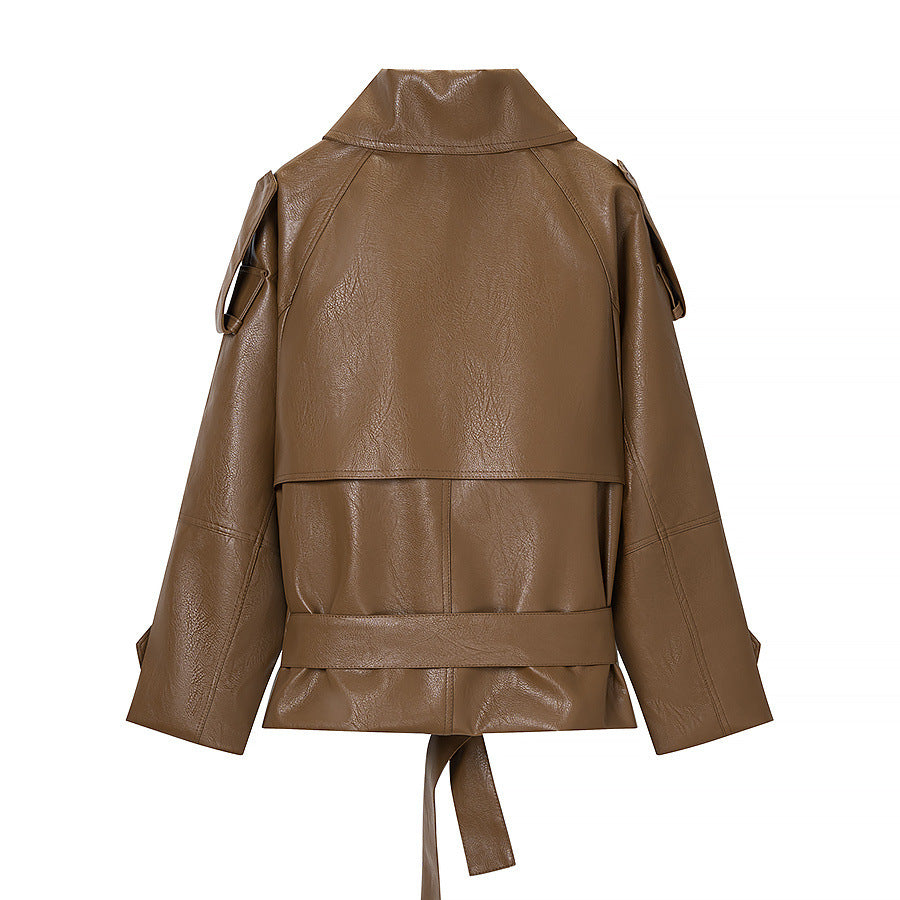 Leather workwear jacket