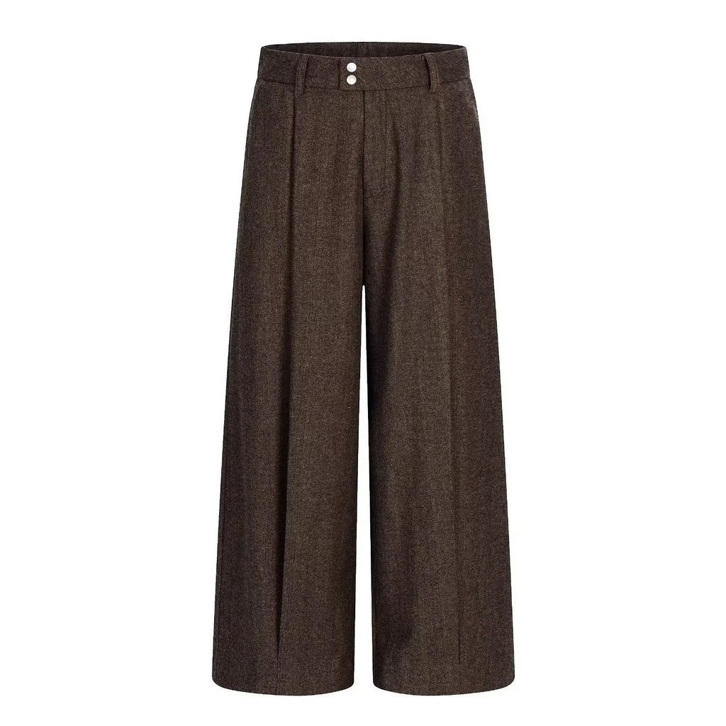 Smart Double Pleat Casual Trousers for Men and Women