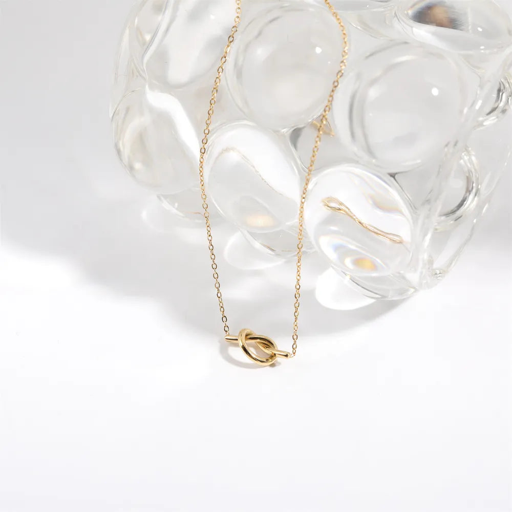 Gold-Plated Knotted Necklace