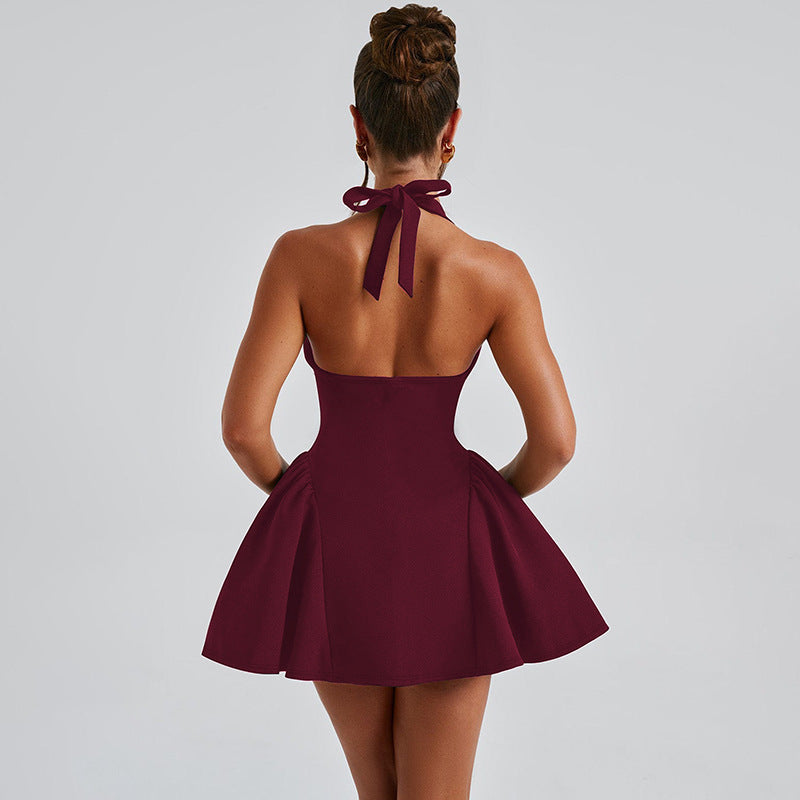 Sleeveless waist cinched dress